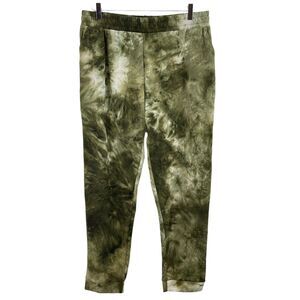 Green Tie Dye Joggers Sweatpants Pajama Pants Women's Size XL Pockets Soft NWT
